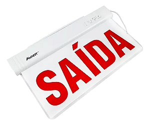 Placa de Emergência SAÍDA 1w VM 1 Lado 356x200mm BR  AVANT