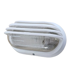 Luminária Tartaruga Com Grade Meia Lua Branca  SYKALIGHT