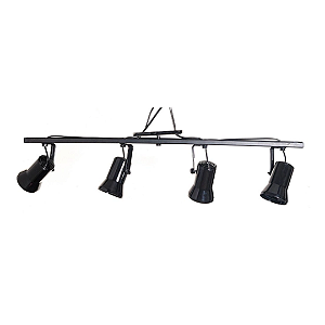 Trilho C/4 Spot Articulado Preto  SYKALIGHT