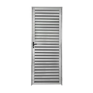 Porta Alumínio Natural Palheta/Veneziana 2,10x80cm Abertura P/Direita  Reli