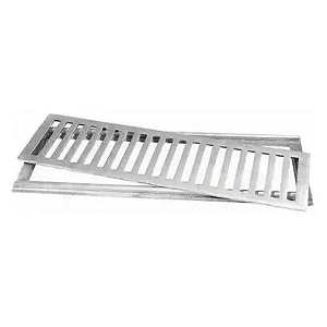 Grelha com Suporte 20x50 Alumínio Escovado