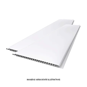 Forro PVC 8mm x 250mm Branco Liso Junta Seca 4M Allas