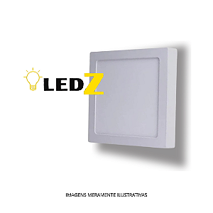 Painel Led 12w Quadrado Sobrepor 6k Ledz