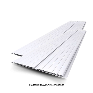 Forro PVC 6mmx200mm Branco Frisado Allas (24m²)