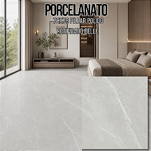 Porcelanato "A" 78x78 Pillar Polido Retificado Belle