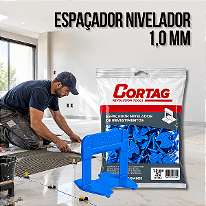 Espaçador Nivelador Eco 1,0 mm Azul Cortag