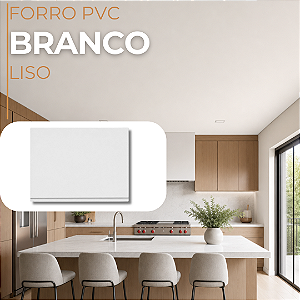 Forro PVC 6 mm 20 cm Branco Liso 6 m Allas