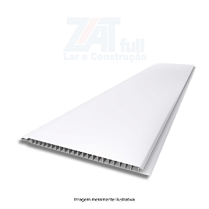 Forro PVC 6mm 20cm Liso Junta Seca Branco 6m Allas