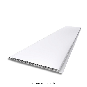 Forro PVC 6 mm 20 cm Branco Liso 6 m Allas