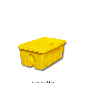 Caixa de Passagem Elétrica Embutir 4x2 Amarela Inkor