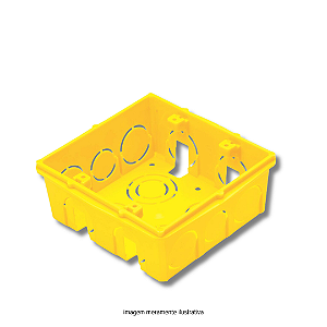 Caixa de Luz Embutir 4x4 Amarela Tramontina