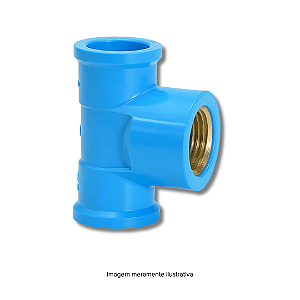 Tê Soldável Azul LLR 25x3/4MM Amanco