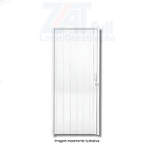 Porta PVC Sanfonada 60x210 Branca Plastilit