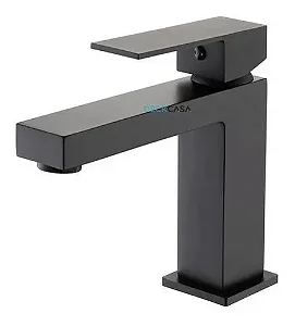 Misturador Monocomando Lavatorio Preto Fosco ABS Sem Engate Deckcasa