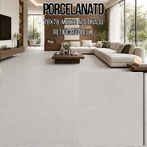Porcelanato "A" 78x78 Mezzo Acetinado Retificado Belle