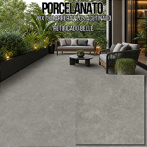 Porcelanato "A" 78x78 Carrera Plus Acetinado Retificado Belle