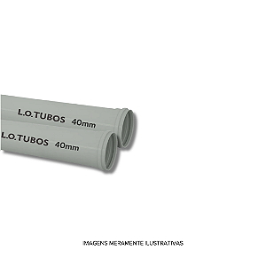 Tubo PVC Esgoto 40mm Barra 6m L.O.