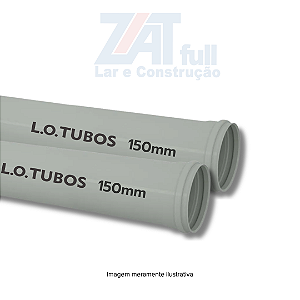 Tubo PVC Esgoto 150mm Barra 6m L.O.