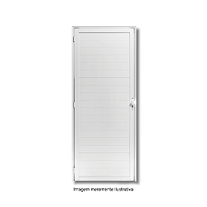 Porta Lambril Alumínio Branca 210x80 Esquerda Esal