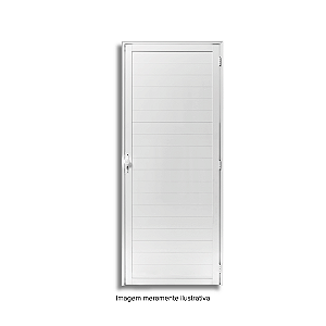 Porta Lambril Alumínio Branca 210x80 Direita Esal