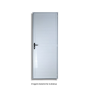 Porta Alumínio Lambril Branca 2,10x0,80 m Direita Esal