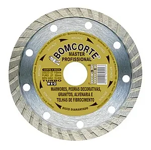 Disco de Corte Diamantado Master Turbo 110mm Bom Corte