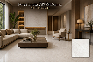 Porcelanato "A" 78x78 Donna Polido Retificado Belle