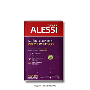 Tinta Acrílica Superior Premium 18L Branco Fosco Alessi