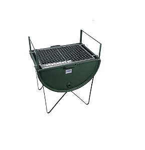 Churrasqueira Meio Tambor 100L S/Tampa Pé Alto