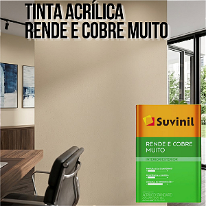 Tinta Acrílica Rende E Cobre Muito 18 L Palha Suvinil