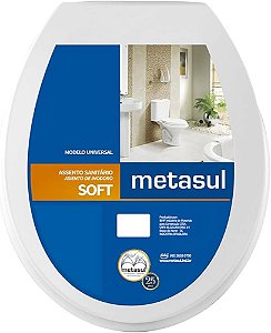 Assento Sanitário Soft Universal Branco Metasul