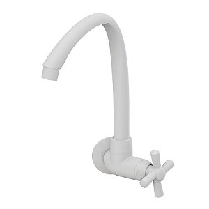 Torneira Cozinha Parede Bica Alta Móvel Cross Tigre