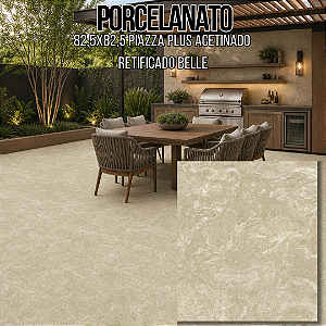 Porcelanato "A" 82,5x82,5 Piazza Plus Acetinado Retificado Belle