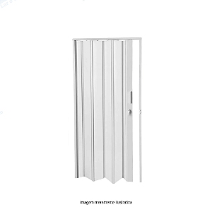 Porta PVC Sanfonada 2,10x0,70 m Branca Plastilit