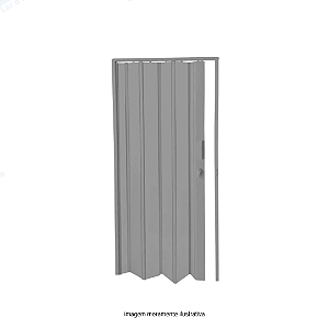 Porta PVC Sanfonada 2,10x0,70 m Cinza Plastilit
