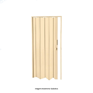 Porta PVC Sanfonada 2,10x0,80 m Bege Plastilit