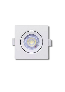 Spot Led Quadrado Branco 10W 6500K Rajix