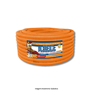 Mangueira Corrugada 25MMX10M Laranja Plastilit