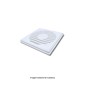 Grelha Quadrada Branca 150MM Plastilit