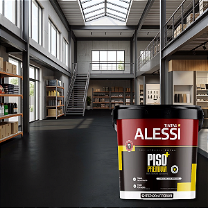 Tinta Piso Acrílica Premium Preto 18 L Alessi