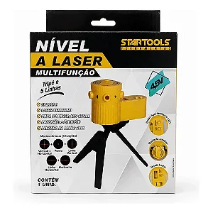 Nível a Laser Multifunção Tripê 5 Linhas Startools