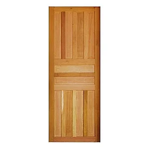Porta de Madeira Almofadada Externa Mista Cedro/Eucalipto 2,10x0,80 m