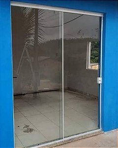 Porta de vidro deslizante - Estilo celeire 75x210cm