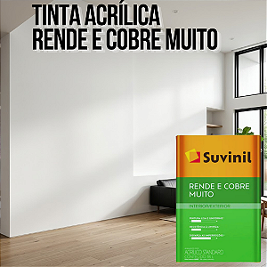 Tinta Acrílica Rende E Cobre Muito 18 L Branco Suvinil