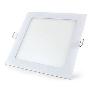 Plafon LED Quadrado Embutir Branca 6W Luz Sollar
