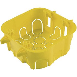 Caixa de Embutir Drywall 4x4 Amarela Tramontina
