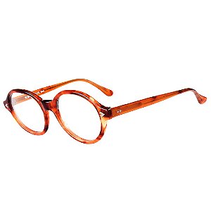 Óculos Receituário Robert La Roche Retrô Marrom Mesclado com Lentes de Apresentação - CA68C2