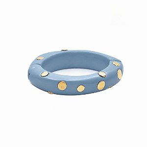 BRACELETE AZUL APLICACAO METAL P SHEILA MORAIS
