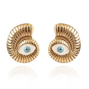 BRINCO OLHO GREGO ESPIRAL GOLD GIO BERNARDES