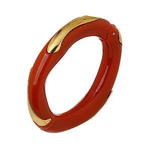 BRACELETE IMÃ RESINA TERRACOTA DOURADO NÁDIA GIMENES